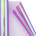 Burymento Holographic Iridescent Shiny Sparkle Metallic Glitter Purple Gift Wrapping Paper for Birthday, Valentines, Mothers day, Graduation, Wedding, Fathers day, Christmas (17 IN x 32.8 FT)