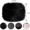 Dikoaina Faux Fur Cossack Russian Style Hat for Ladies Winter Hats for Women (Black, M)