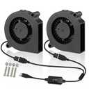 Wathai 60mm x 15mm Computer Case USB Blower Fan 5V with Variable Speed Controller for Receiver DVR PlayStation Xbox Computer Cabinet Cooling 2 Pack
