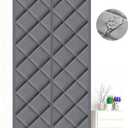 Magnetic Thermal Insulated Door Curtain, with Heavy Duty Windproof Waterproof Cotton Curtain, Soundproof,for Air Conditioner Room, Heater Room, Living Room, Back Door Leather Light Gray 36x84 Inch