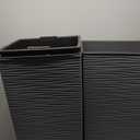 Mueller Janska M-Resin Heavy Duty Tall Planter, Indoor/Outdoor Grande Plant, Tree, Flower Pot, 2-Piece Set, 27.5, Modern Design, Built-in Drainage, Dark Grey