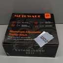 METOWARE Adjustable Trailer Hitch - Aluminum Tow Hitch Fits 2.5-Inch Receiver - Heavy Duty Drop Hitch with 6-Inch Drop/Rise for Truck (18,000 LBS GTW), Double Stainless Steel Locks & Hitch Pin (Black)