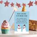 2 x Merry Christmas Card for Friend, Funny Christmas Card for Him Her, Amusing Xmas Cards Gift (#34)