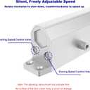 Door Closer, Residential Grade 3 Hydraulic Silent Automatic Door Closer for Home and Commercial, Easy Installation with Manual and Screws - Aluminum (Door Weight 99~143 lb)