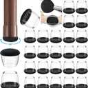 24 Pcs Chair Leg Floor Protectors - Felt Furniture Pads for Hardwood Floors, Thickened Round Furniture Sliders, Silicone Furniture Caps Leg Covers- Prevent Floor from Scratches Noise (Medium)