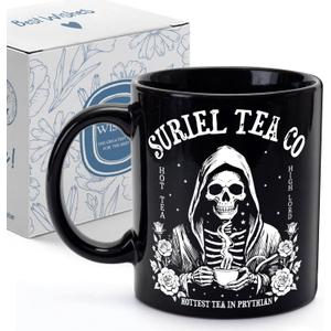 Suriel Tea Co Books Mugs, Acotar Gifts for Women Men, Book Club Gifts for Darkness Enthusiast Librarian Reader Writer Friends, 11 Oz Novelty Coffee Mug for Birthday Christmas