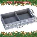 Hoolerry Hot Cocoa Bar Rustic Farmhouse Hot Cocoa Bar Organizer Wood Tray Holder Box Station for Chocolate Maker, Coffee Countertop Station Organizer, Decorative Storage Bins, Cocoas Lovers Gift