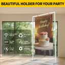 Wedding Welcome Sign Stand, Adjustable Wedding Sign Holder,Heavy Duty Metal Welcome To Our Wedding Sign Display Stand for Wedding Parties Commercial Events (White)