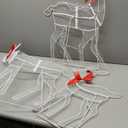 [3-Piece Reindeer Christmas Decorations Outdoor] 2D Lighted Deer Family with 260 LED Light. Durable Yard Lawn Holiday Decor, Outdoor Lighted Holiday Display for Yard Lawn Garden-White