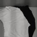 OQQ Women 2 Piece Bodysuit Mesh Ruched Sleeveless Turtle Neck Shapewear Body Suits One Piece Leotard Shirt Going Out Tops (Large, Black,white)