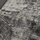 Abstract 2x4 Entryway Area Rugs: Washable Water Resistant Kitchen Rug Non-Slip Durable Doormat Ultra Soft Bedroom Beside Carpet Indoor Low Pile Floor Mat for Bathroom Stove Sink Area 50"x25,Black/Grey)