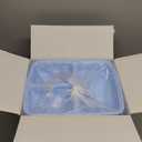 50 Pack (100-Piece) 32 oz Meal Prep Containers Reusable with Lids 3-Compartment, To Go Take Out Plastic Food Storage Containers, Sturdy Leakproof Food Safe, Microwave Freezer Dishwasher Safe, Blue