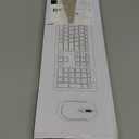 Wireless Keyboard and Mouse Combo - Full Size Slim Thin Wireless Keyboard Mouse with Numeric Keypad 2.4G Stable Connection Adjustable DPI - Rose Gold & White