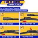 3 Wipers Replacement for 2016-2021 2022 2023 Toyota Prius, Windshield Wiper Blades Original Equipment Replacement - 28"/16"/16" (Set of 3)