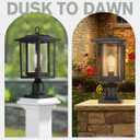 Beionxii 19Inch Dusk to Dawn Outdoor Post Lights,Lamp Post Light Fixture