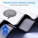 leechio 1 PC Car Windshield Sun Shade, Sun protection and heat insulation windshield sunshade, 57" x 31.5" Foldable UV Protection Keeps Vehicle Cool, for Cars, Trucks, SUVs (Silver)