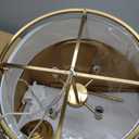 Shrine Lighting Drum Chandeliers, Modern Style, Perfect Pendant Light Fixture for Dining Room, Living Room, D20'' x H9'', Adjustable Chains 59'', E12*4 Sockets, White Lampshade & Brass Finish Frame (Brass D19.7'')