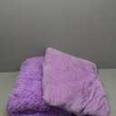 Human Dog Bed, 71''x45''x12'' Size Fits You and Pets, Washable Faux Fur Pet Bed for People Doze Off, Napping Orthopedic Dog Bed, Present Plump Pillow, Blanket, Strap - Purple