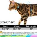 Cat Harness and Leash Set - Escape Proof Adjustable Cat Harness, Comfortable Soft Lightweight, Use Safe & Easy, Walking Travel Kitten Harness for Small Medium Large Cats (Hawaii Green)