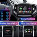 Double Din Car Stereo Radio Compatible with Apple Carplay and Android Auto, 7-Inch HD Touchscreen with Voice Control, Mirror Link, Backup Camera, Steering Wheel, Bluetooth, FM, USB/TF/AUX Port