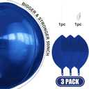 50 Inch Giant Navy Blue Round Foil Balloons, 3Pcs Metallic Blue 4D Ball Balloons for Birthday New Year Eve Wedding Engagement Graduation Anniversary Party Decorations 2026
