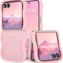 for Samsung Flip 7 Case [with Curly Wave FramePink