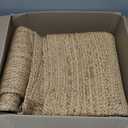 KEMA Jute Braided Area Rug, 5x7 Feet (60x84 Inches) - Rustic Vintage Braided Reversible Rectangular Rug, Shag Rugs for Bedroom, Jute Kitchen, Living Room, Floor