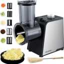 5 In 1 Electric vegetable slicer300W Electric Cheese Grater Salad Shooter, One-Touch Easy Control, Electric Grater for Vegetables, Cheeses and NutsFor Home Kitchen