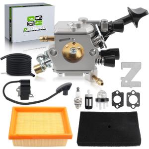 BR430 Carburetor for Stihl BR350 BR350Z BR430 BR430Z SR430 SR450 for Zama C1Q-S210 C1Q-S210B C1Q-S209C Backpack Blower with Air Filter Fuel Line 4244 400 1303 Ignition Coil #C1Q-S210 Carb