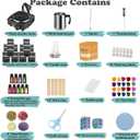 Haccah Candle Making Kit with Wax Melter, DIY Arts&Crafts Gift for Adults,Beginners,Candle Making Supplies,Including Electronic Stove, Rich Scents,Wicks, Candle tins, Dyes, Stickers, Melting Pot