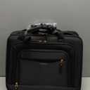 Ytonet Rolling Laptop Bag Women, 17.3 Inch Laptop Briefcase with Large Cup Holder, Carry On Luggage with Insulated & Waterproof Pocket, Roller Bag with Lock, Teacher Bag for Work Travel, Black