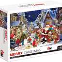 WESEN 1000 Piece Jigsaw Puzzle Gifts for Adults and Family, Challenging Christmas Festive Holiday Puzzles for Adults and Kids, Christmas Winter Artwork Home Decoration Jigsaw Puzzle Game Toy for Kids