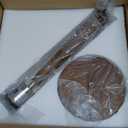 18.5" Modern Table Lamp with Walnut Wood Base, Dimmable UL-Listed Desk and Nightstand Lamp for Living Room Bedroom Office, Perfect for Entryway Console Dorm and Home Decor, White Line Shade