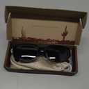 WearMe Pro - Women's Chunky Narrow Rectangular Sunglasses - Polarized, Lightweight Acetate, 100% UV Protection (Black Frame / Black Lens)