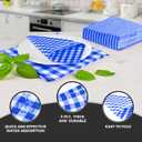 2 x Blue Checkered Napkins  100-Pack 3-Ply Disposable Paper Napkins for BBQ, Picnic, Wedding & Party Events  Soft & Durable Gingham Design.