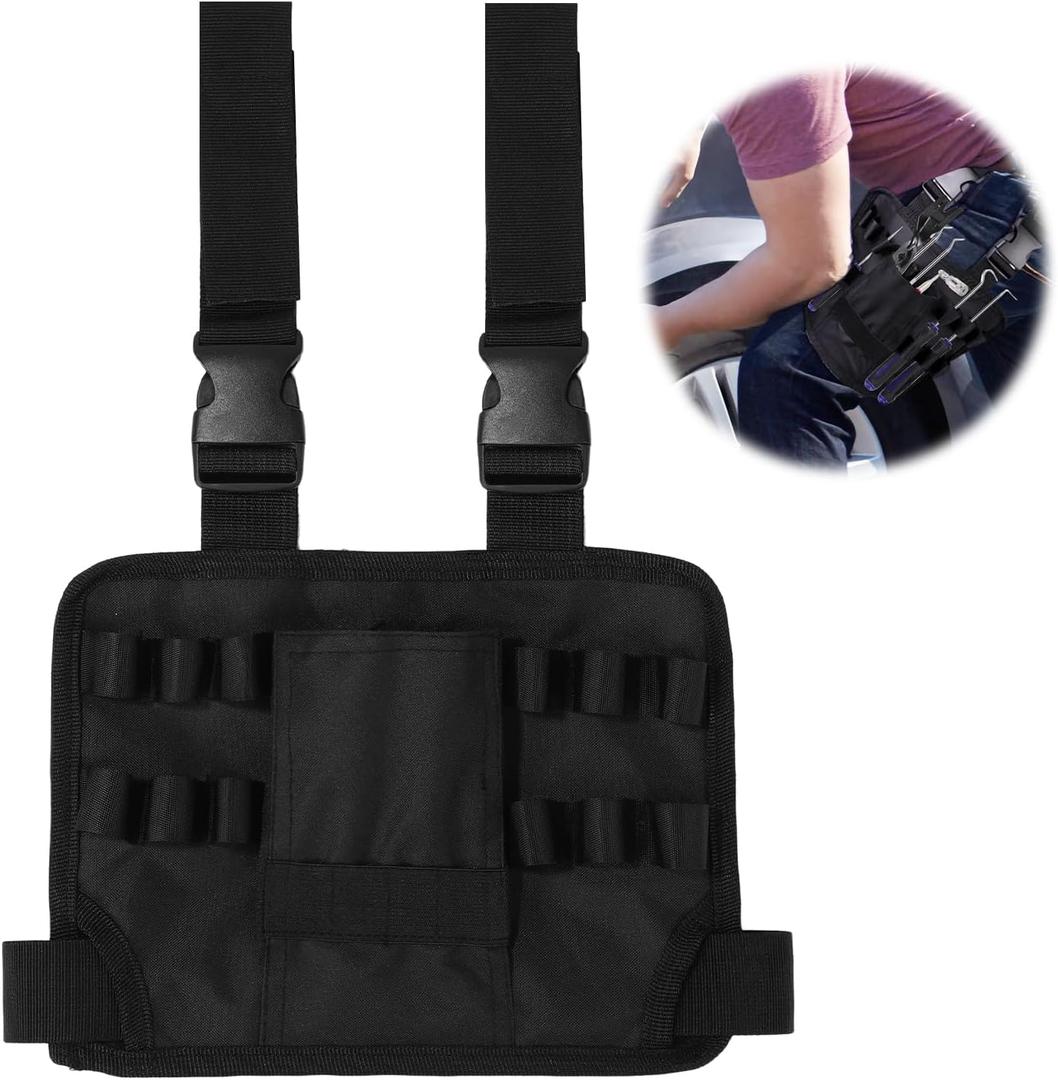 Oxford Cloth Tool Bag with Leg Strap - Multipurpose Repair Tool Bag - Black