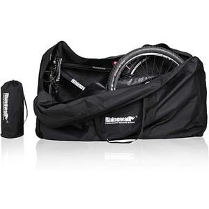 Rhinowalk Bike Transport Bag for 26 Inch Wheel Size Mountain Road Bikes - Waterproof Bicycle Travel Case Foldable Carrier Bag for Train Air Travel (Black)