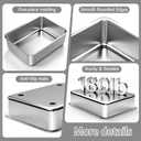 Extra Large Stainless Steel Cat Litter Box, Non-Stick & Odor-Free