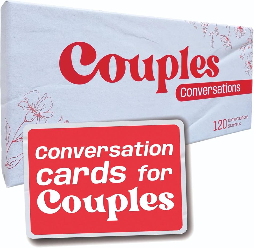 Couples Conversations Card Game Stocking Stuffer for Boyfriend or Girlfriend | Questions About Past, Present, and Future