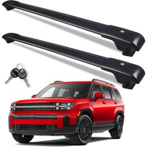 Roof Rack Cross Bars for 2024-2026 Santa Fe Fuel & Hybrid 396lbs Lockable Roof Rails Crossbars Anti-Theft Roof Rackfor Cargoes, Bicycles, Kayaks, Luggage Racks, Suitcases, Canoes