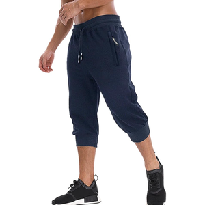 Men's 3/4 Jogger Capri Pants Workout Gym Below Knee Shorts Zipper Pockets Jogger Sweatpant Capris for Men, 34 Men's 3/4 Jogger Capri Pants Workout Gym Below Knee Shorts Zipper Pockets Jogger Sweatpant Capris for Men, 34