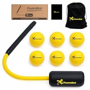 Baseball & Softball Rope Swing Trainer - Innovative High-Density Foam Bat Design for Real Swing Feel & Better Feedback, Batting Training Tool, Hitting Aid for Youth & Beginners