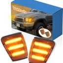 LED Front Bumper Cornering Light for 1989-1991 Toyota Pickup Truck 4WD, 1990 1991 Toyota 4Runner,(LH+RH) Headlight Side Marker Lamp Corner Parking Light, Replaces OEM# TO2520124 TO2521126