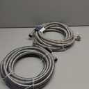 15ft LONG Washing Machine Hoses UPGRADE by Blutoget- Braided Stainless Steel Washer Hoses - Hot and Cold Water Lines 3/4'' Standard Interface -Burst Proof Leak Free Hose (2 Pack)