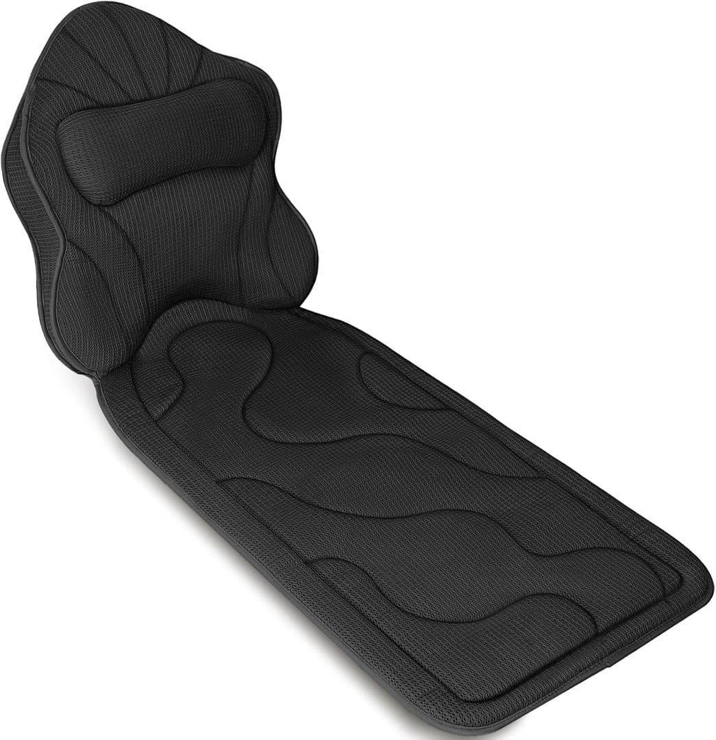 Poemland Full Body Bath Pillow for TubExtra Thick Bathtub Pillow with Head & Neck Support, Luxury Tub Pillow for Comfort, NonSlip Bath Cushion for Women, Men & Seniors, Bathroom Accessories