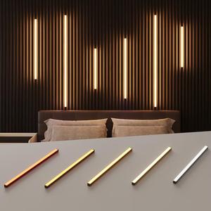5CCT Slat Wall Lights for Wood Panels, 2700K5000K Dimmable, 1100LM 12W 6Pcs Adhesive Black LED Lights for Acoustic Panels, Touch Control5CCT Black16"+24"+40"*2