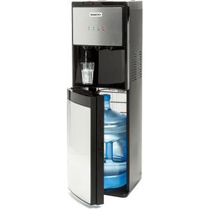 Igloo Stainless Steel Hot, Cold & Room Water Cooler Dispenser, Holds 3 & 5 Gallon Bottles, 3 Temperature Spouts, No Lift Bottom Loading, Child Safety Lock, Black/Stainless