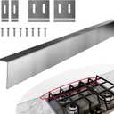 30" Stove Gap Filler, Slide-in Range Rear Filler Kit - Stainless Steel Backsplash for Stove, Easy to Install Backsplash Behind Stove Between Stove Range and Wall for Most Brand Kitchen Stoves