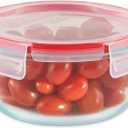 Pyrex Freshlock Glass Food Storage Container, Airtight & Leakproof Locking Lids, Freezer Dishwasher Microwave Safe, 4 Cup