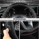 AICEL Car Steering Wheel Cover, Carbon Fiber Vehicle Steer Wheel Protector with 3D Honeycomb Design, Anti-Slip Steer Wheel Protection Guard, Universal Automotive Accessories (Coffee)